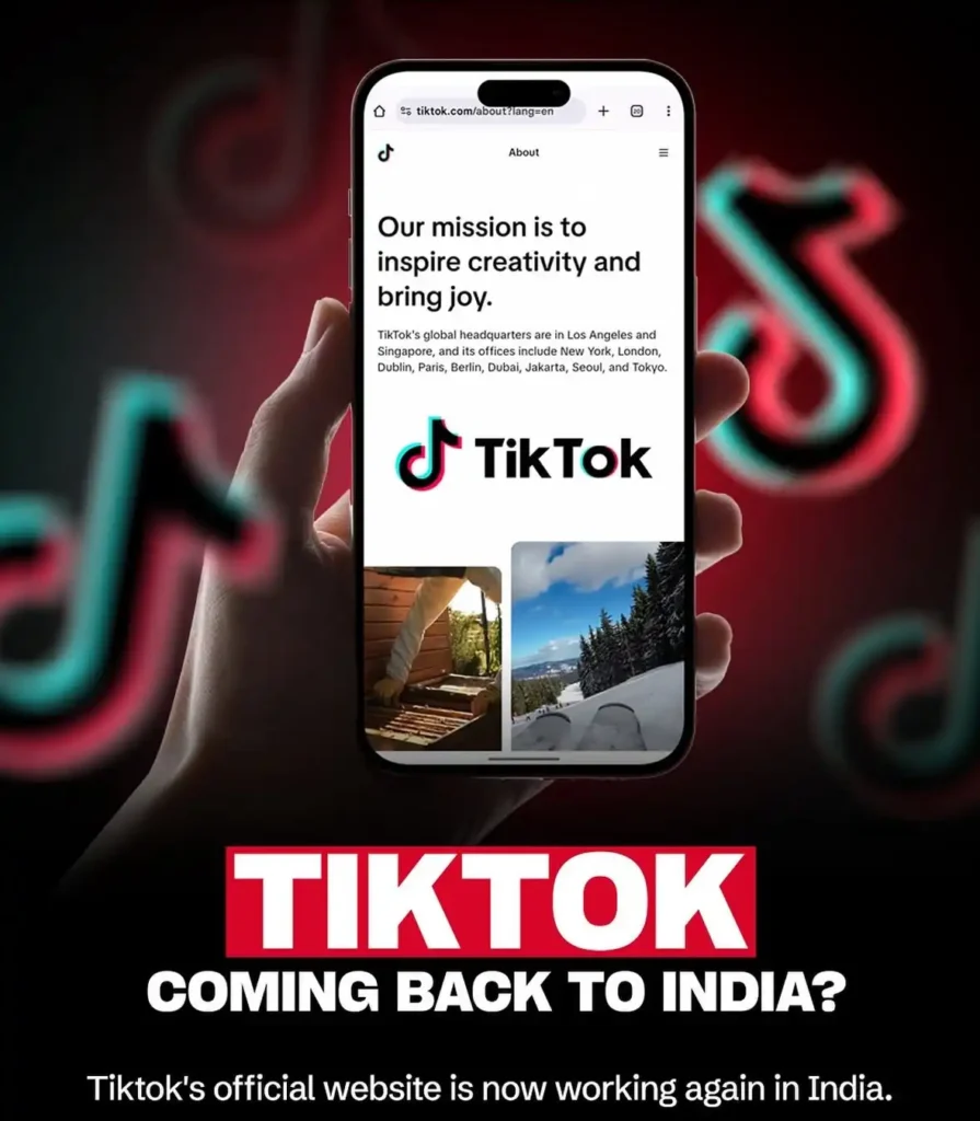 TikTok की भारत में वापसी